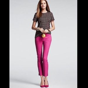 Banana Republic Camden Pants Pink Jacquard Size 6